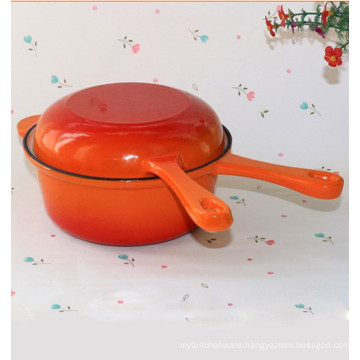 enamel colour cast iron double use casserole discount